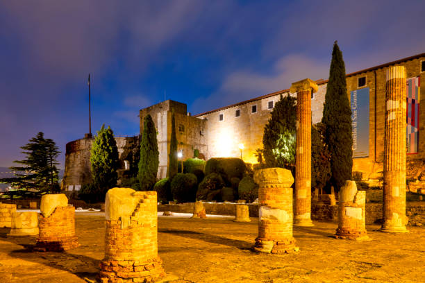 Castle of San Giusto and the remains of the roman basilica, Trieste, Italy