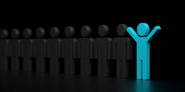 istock Person leader of a team. People difference. Teamwork success concept 2153370177