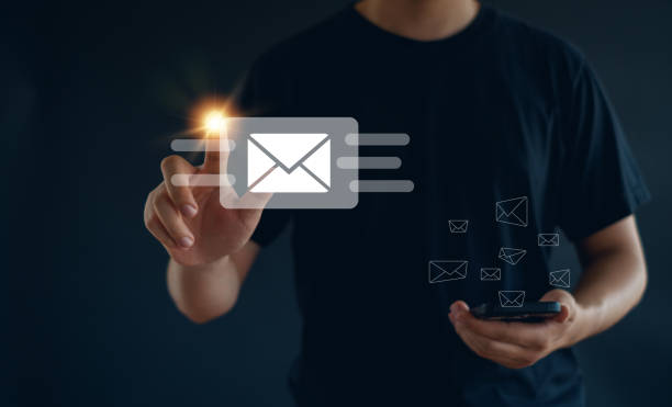 istock email marketing concept, send e-mail or newsletter, Inbox receiving electronic message alert.  internet technology. for business e-mail communication and digital marketing. 2153372523