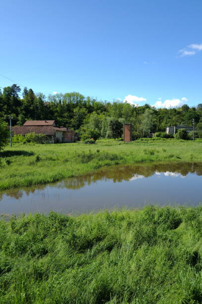 istock Flooding of a river in Lombardy 2153372907