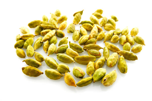istock Cardamom seeds isolated on white background close-up view 2153375467