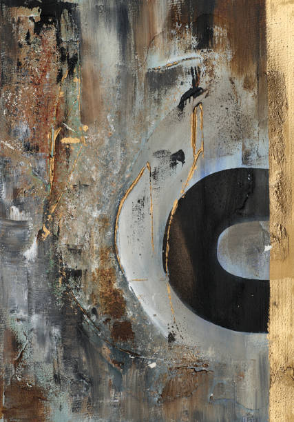 istock Abstract multicolor painting wtih grunge texture on canvas. Artwork mix brush stroke, splash color and oil, acrylic paint element. Modern contemporary art  for wallpaper background 2153379495