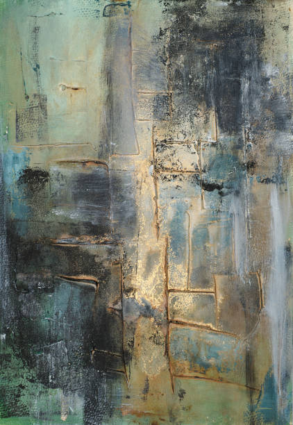 istock Abstract multicolor painting wtih grunge texture on canvas. Artwork mix brush stroke, splash color and oil, acrylic paint element. Modern contemporary art  for wallpaper background 2153379551