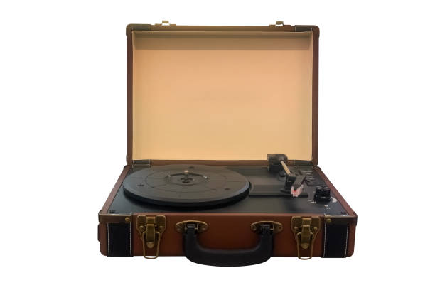 istock vintage vinyl record player in suitcase isolated on white background 2153379909