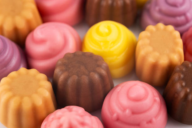 Chocolate on white background