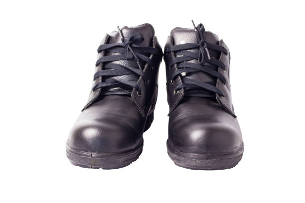 istock Safety shoes isolated on white background 2153383139