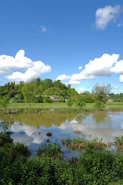 istock Flooding of a river in Lombardy 2153390087