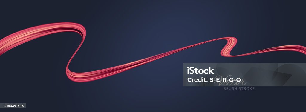 Red Flow Ribbon Red Flow Wave Red Paint Brush Stroke Flow Design Element Abstract Red ...
