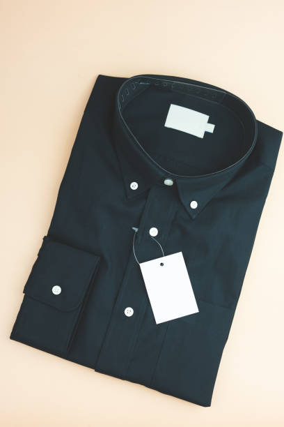istock New black shirt with empty price tag 2153395733