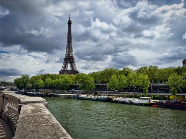 Photograph of the Eiffel Tower in Paris, France.