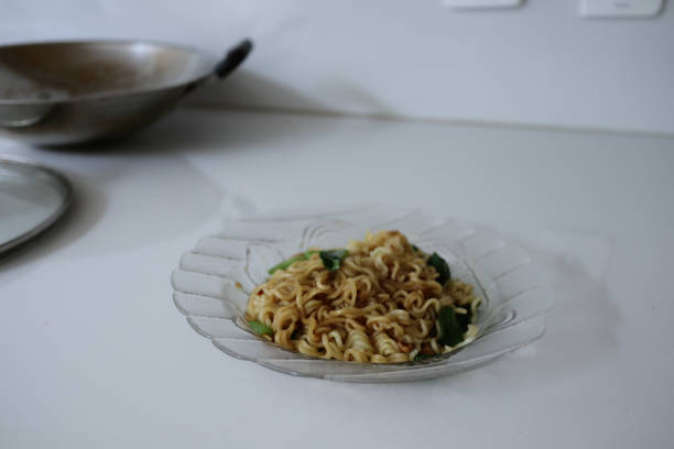 instant noodle served in the kitchen