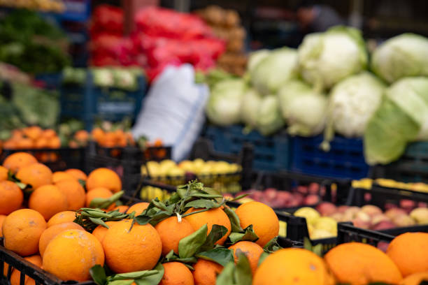 istock Bunch of oranges at the supermarket. 2153398205