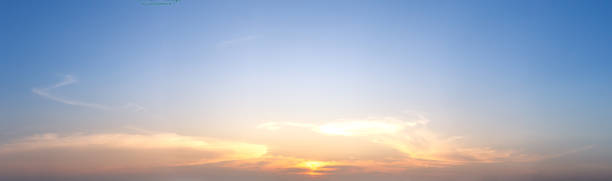 istock Panoramic view of beautiful sunset sky. 2153401002