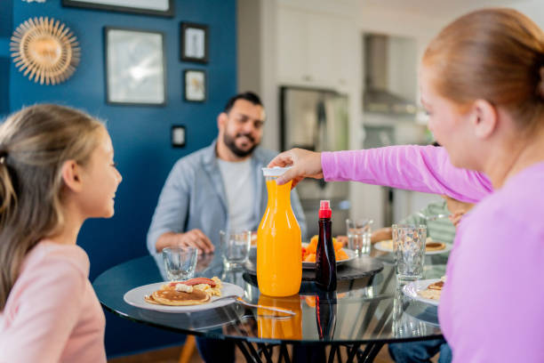 istock Family eating on breakfast at home 2153401395