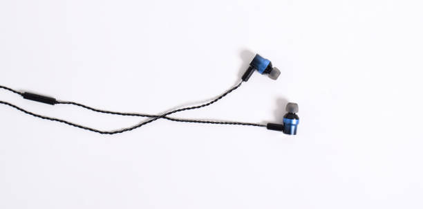 istock Black modern headphones with a headset 2153412171