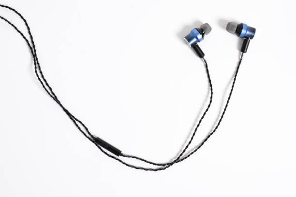 istock Black modern headphones with a headset 2153412177
