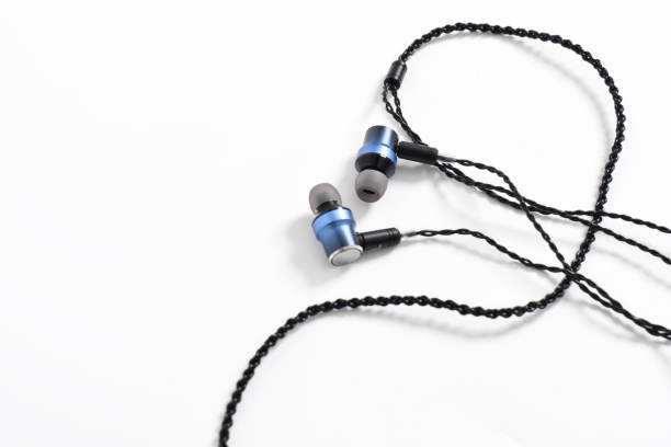 istock Black modern headphones with a headset 2153412329