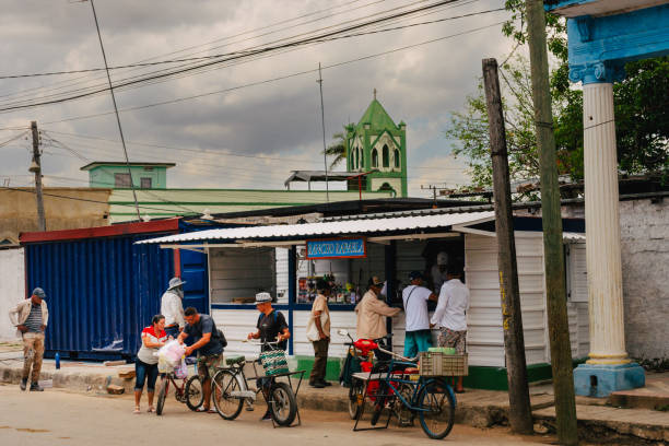 Town of Moron, Cuba - April 10 2024: Morón is a city and a municipality in Ciego de Ávila Province in central Cuba. It is one of ten municipalities in the province, and is the second in importance and the oldest. Morón is the closest city to the tourist resorts on Cayo Coco and Cayo Guillermo.