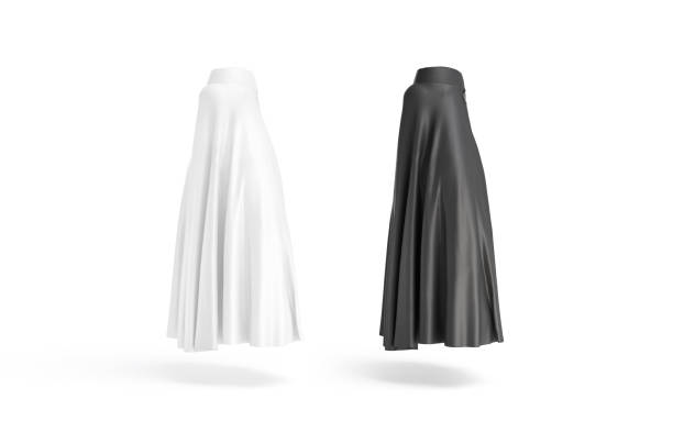 istock Blank black and white muslim burqa mockup, back side view 2153417930
