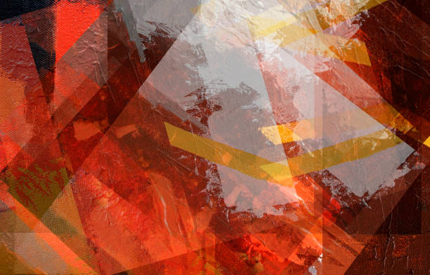 istock Abstract colorful watercolor background with different geometric elements 2153421406