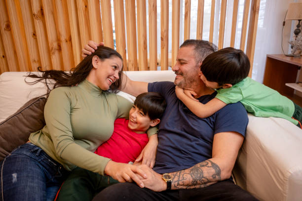 istock Argentine family with two children 2153424748