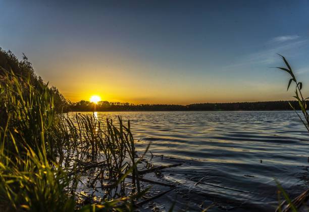 Sunset over the lake