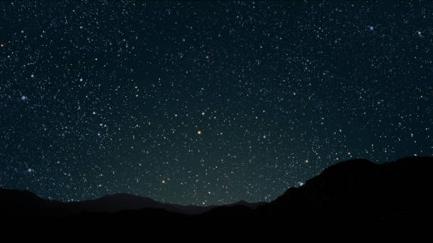 istock a mountain. backgrounds night sky with stars and moon and clouds. 2153431551