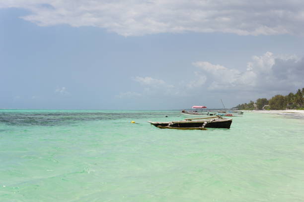 istock boat on the Zanzibar sea 2153433153
