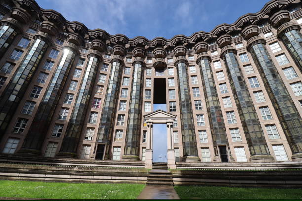 Abraxas spaces, group of buildings by architect Ricardo Bofill, town of Noisy le Grand, department of Seine Saint Denis, FRance