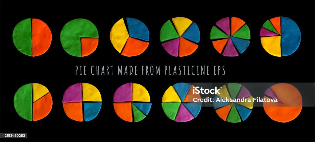 Object Picture Chart Pie Chart For Presentations And Reports Colored Realistic 3d Objects ...