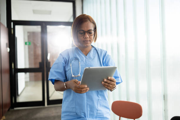 istock Portrait of a female doctor using digital tablet 2153459435