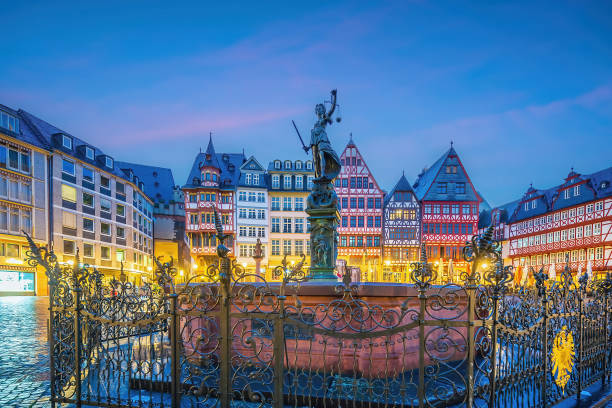 istock Old town square Romerberg in downtown Frankfurt, Germany 2153460912