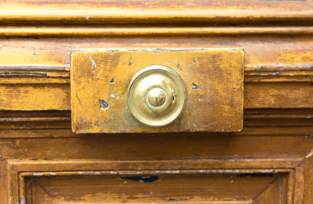 istock Paris, France: Ornate Antique Door and Pull Close-Up 2153465223