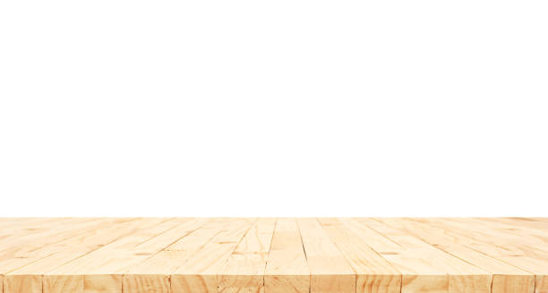 istock Selective focus.top wood table,counter top with  beautiful texture.material product ads background.isolated die cut 2153475612