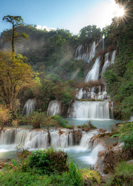 istock Long exposure waterfall in deep forest of Thailand , Teelorsu waterfall 2153479204