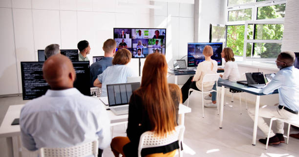 istock Businesspeople Having Video Conference 2153480517