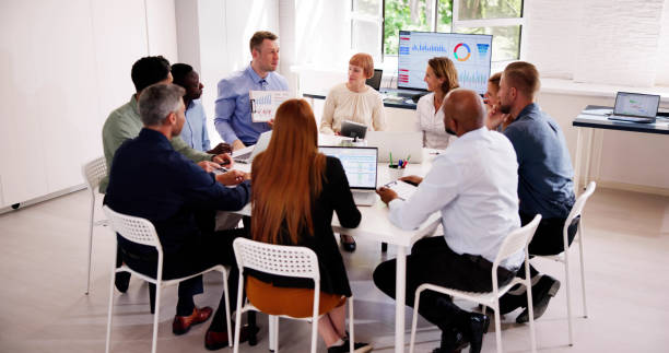 istock Company Inside Meeting In Office Boardroom 2153480579