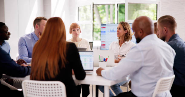 istock Company Inside Meeting In Office Boardroom 2153480580