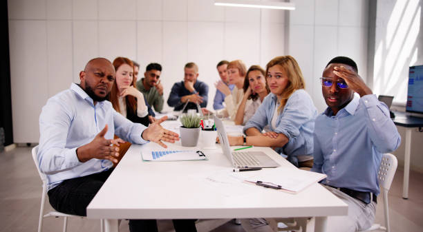 istock Online Video Conference Webinar Angry People Arguing 2153480631