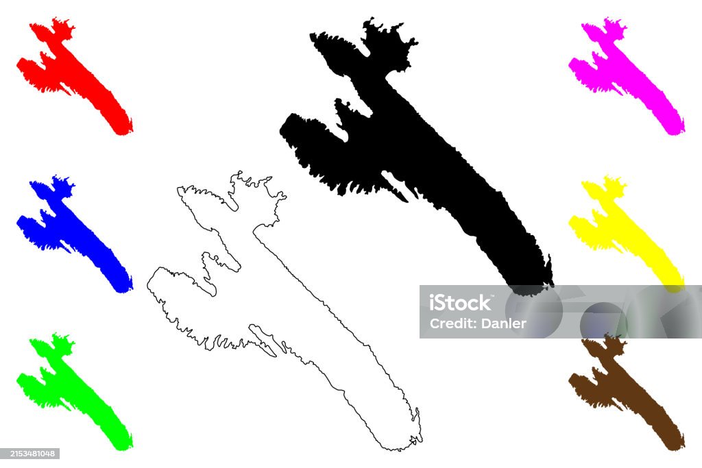 Map W 2 Rab Rab Island Map Vector Illustration Scribble Sketch Rab Map Ilustrasi ...