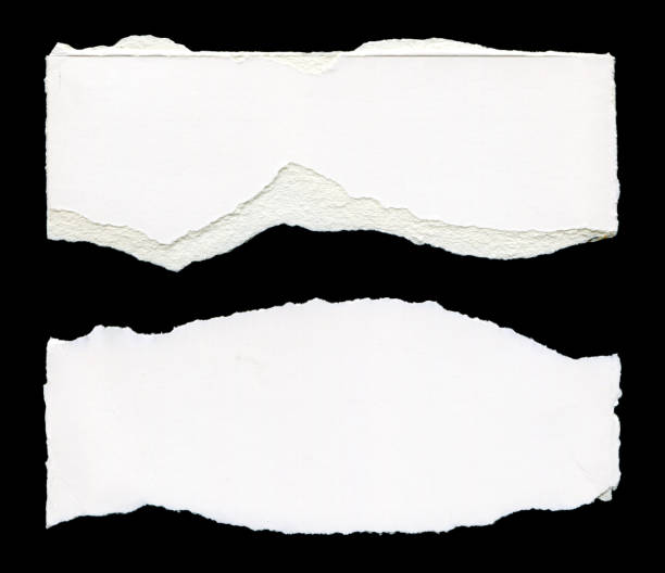istock Cut or torn paper background textured isolated 2153481751