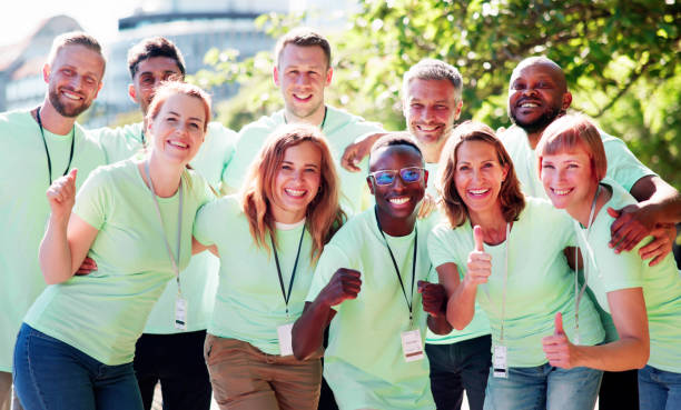 istock Happy Volunteer Group Celebrate 2153482038