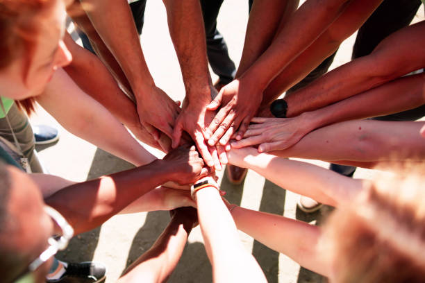 istock Volunteer Social Community Teamwork. Volunteering Unity 2153482063