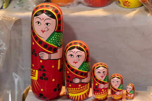 Rajasthani traditional Handicrafts Hand made puppet art on woods at day