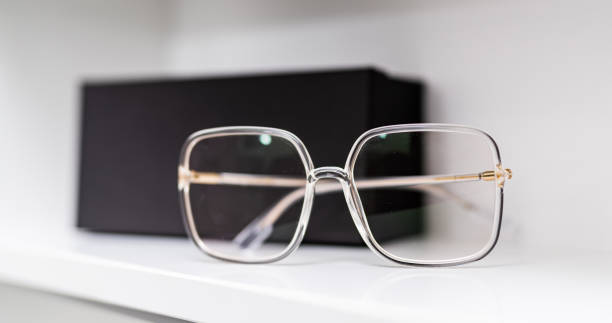 istock Modern glasses in store. Stylish design optical eyewear. 2153492098