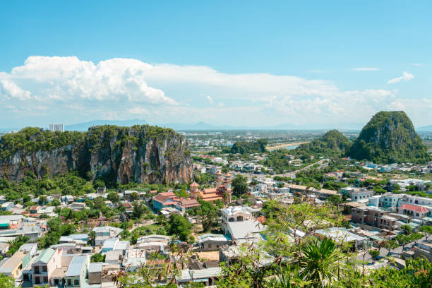 istock Panoramic city view from The Marble Mountains in Da Nang, Vietnam 2153500725