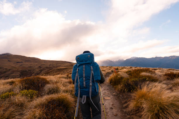 istock Female in wilderness out on a solo hike. 2153502704