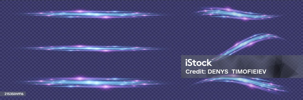 Light Path Effect Ilustración de Line Speed With Light And Trace Movement Electric Wavy ...