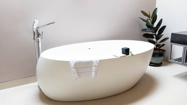 istock Modern minimalist bathroom interior, modern bathroom 2153505435