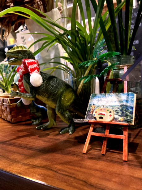 Creative Time: Child Drawing with Dinosaur Companion